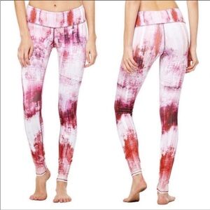 ALO YOGA PINK AIRBRUSH DESERT SUNSET LEGGINGS Size XS.